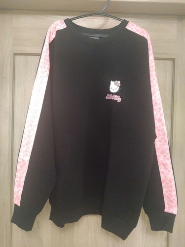 Felpa hello kitty nera rosa - felpa,